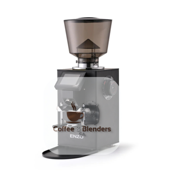 Presso W64 Enzo grind-by-weight espresso grinder in hardened steel — available in South Africa from Coffee and Blenders SA