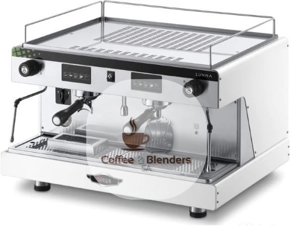 Wega Lunna 2 group commercial espresso machine in black — available in South Africa from Coffee and Blenders SA