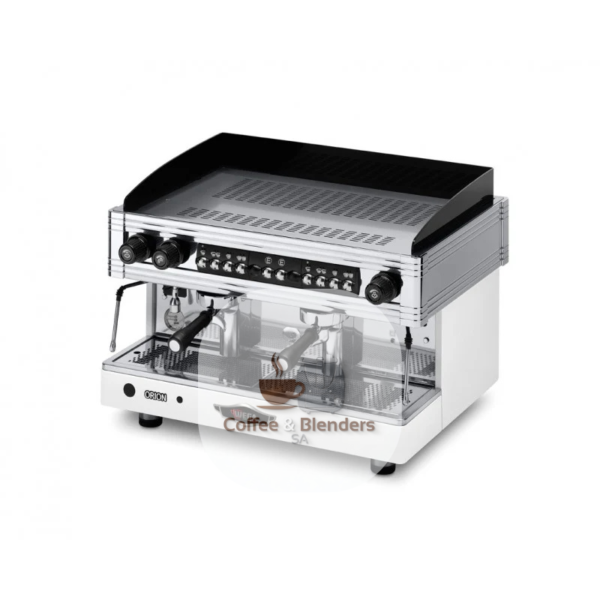 Wega Orion 2 group commercial espresso machine in steel — available in South Africa from Coffee and Blenders SA